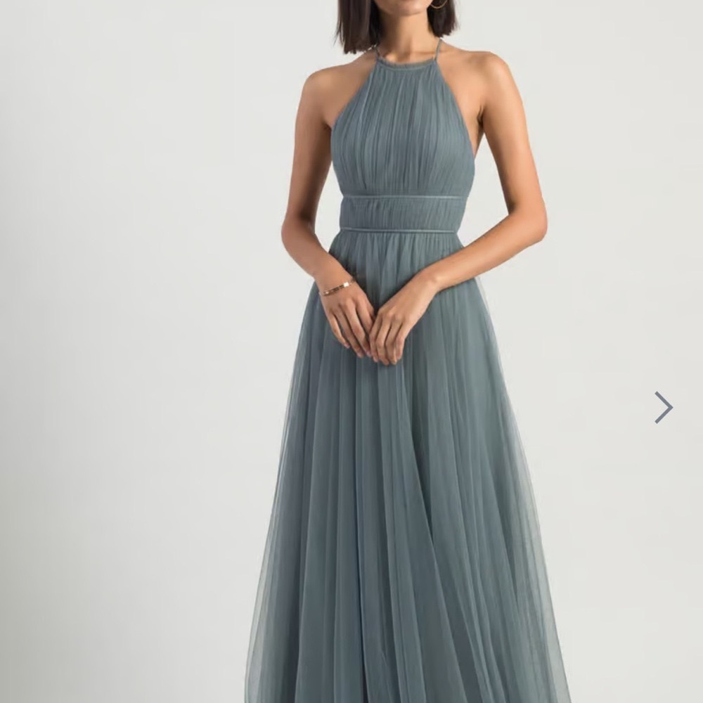 NEW Jenny Yoo Bridesmaid Formal Helena Tulle Dress, Mayan Blue size 16